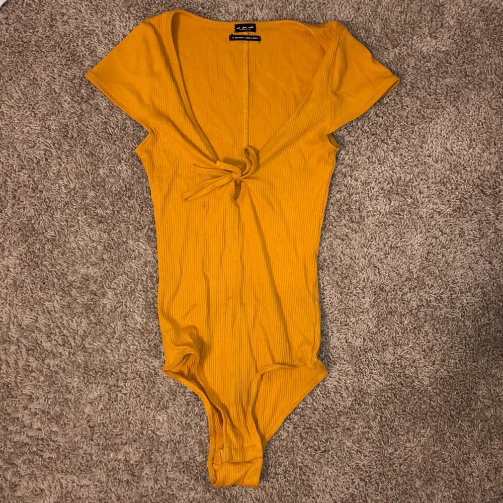 Yellow urban outfitters bodysuit